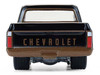 1972 Chevrolet C10 Pickup Truck Lowrider Black with Bronze Stripes California Lowriders Series 7 1/64 Diecast Model Car Greenlight 63080D