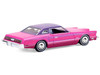 1975 Ford Thunderbird Lowrider Pink Metallic with Purple Top and Graphics with Purple Interior California Lowriders Series 7 1/64 Diecast Model Car Greenlight 63080E