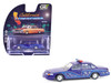 1992 Ford Crown Victoria Lowrider Blue with Graphics and Lightbar California Lowriders Series 7 1/64 Diecast Model Car Greenlight 63080F