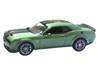 2020 Dodge Challenger SRT Hellcat Widebody F8 Green Metallic with Black Indiana Stripes 2025 Greenlight Waltersons Collector s Expo Exclusive 1/64 Diecast Model Car Greenlight 51684C
