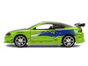 Brian s Mitsubishi Eclipse Green with Graphics Damaged Version The Fast and the Furious 2001 Movie Fast & Furious Series 1/32 Diecast Model Car Jada 36356