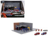 Fast & Furious Han s Garage Diorama with 2 Cars and Accessories Nano Scene Series 1/32 Model Jada 36403