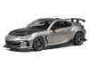 Subaru BRZ Varis Arising 1 RHD Right Hand Drive Gray Metallic with Carbon Hood and Top and Extra Wheels 1/64 Diecast Model Car CM Model CM64-BRZ-10
