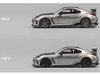 Subaru BRZ Varis Arising 1 RHD Right Hand Drive Gray Metallic with Carbon Hood and Top and Extra Wheels 1/64 Diecast Model Car CM Model CM64-BRZ-10
