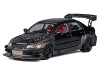 Mitsubishi Lancer Evolution IX RHD Right Hand Drive Black and Carbon with Extra Wheels 1/64 Diecast Model Car CM Model CM64-EVOIX-18