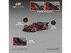 McLaren Solus GT Wine Red Metallic with Gold Stripes 1/64 Diecast Model Car CM Model CM64-SOLUSGT-08