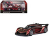 McLaren Solus GT Wine Red Metallic with Gold Stripes 1/64 Diecast Model Car CM Model CM64-SOLUSGT-08