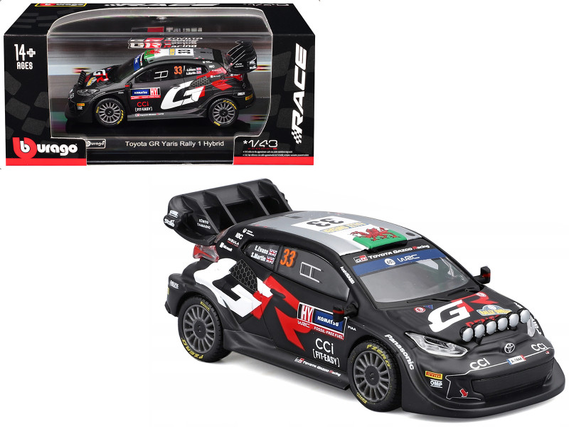 Toyota GR Yaris Rally1 Hybrid #33 Elfyn Evans Scott Martin Toyota Gazoo Racing WRT World Rally Championship 2024 Race Series 1/43 Diecast Model Car Bburago BB38316