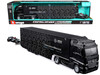 Mercedes Benz Actros Gigaspace Car Transporter Black and Mercedes AMG F1 W15 E Performance #63 George Russell Petronas Formula One F1 World Championship 2024 Racing Hauler Series 1/43 Diecast Model Car Bburago 38402GR