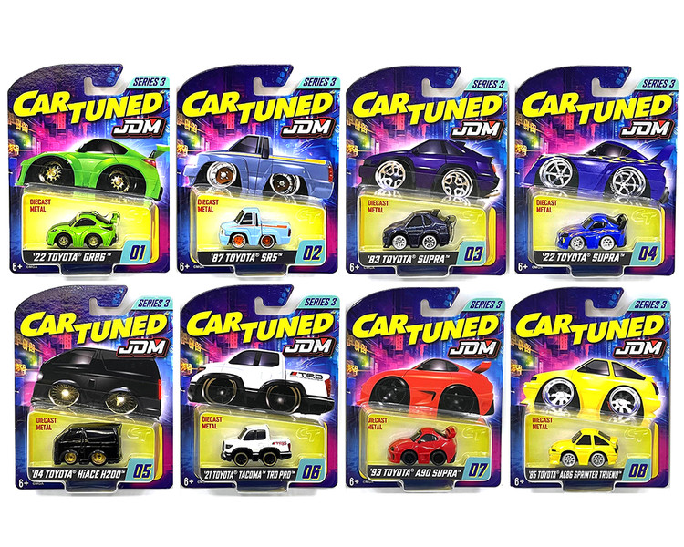 JDM Tuners Series 3 Set of 8 Pieces Diecast Model Cars CarTuned 558675-XX2
