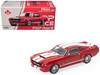 Shelby Mustang GT500 Red Metallic with White Stripes 1/64 Diecast Model Car Pop Race PR640182
