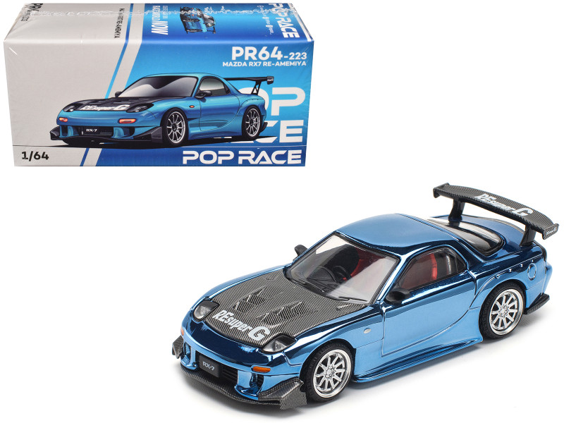 Mazda RX 7 RE Amemiya Widebody RHD Right Hand Drive Blue Chrome