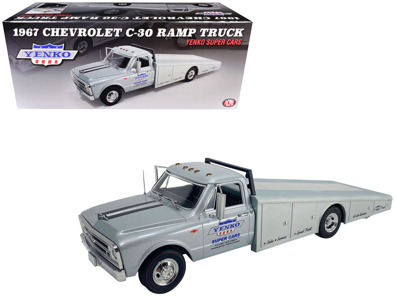 1967 Chevrolet C 30 Ramp Truck Yenko Super Cars Silver Metallic Limited Edition to 248 pieces Worldwide 1/18 Diecast Model Car ACME A1801712