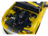 2007 Ford Shelby GT500 Yellow with Silver Stripes Shelby Collectibles Series 1/18 Diecast Model Car ACME SC18005