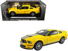 2007 Ford Shelby GT500 Yellow with Silver Stripes Shelby Collectibles Series 1/18 Diecast Model Car ACME SC18005
