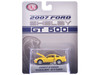 2007 Ford Shelby GT500 Yellow with Silver Stripes Shelby Collectibles Series 1/64 Diecast Model Car ACME SC64002