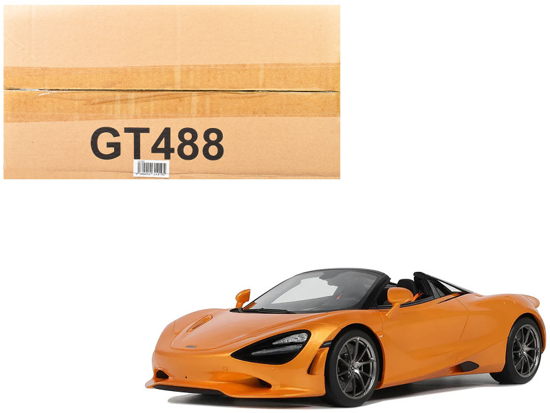 2024 McLaren 750S Spider Orange Metallic 1/18 Model Car GT Spirit GT488
