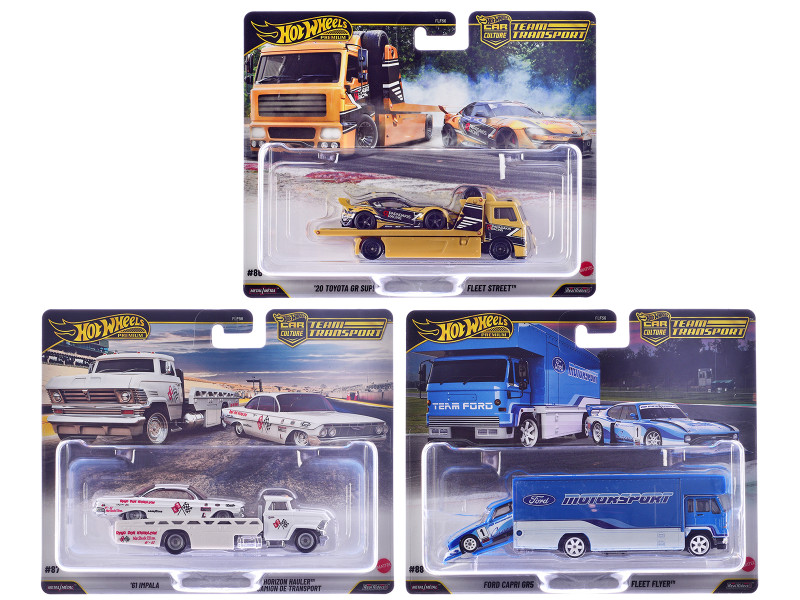 Team Transport 3 piece Set J 2025 Car Culture Series Diecast Model Cars Hot Wheels FLF56-957J