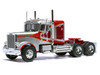 1977 Freightliner FLC 120 64 T Truck Tractor Red and Silver Metallic 1/43 Diecast Model IXO Models TR20022