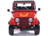 1983 Jeep Renegade Red with Stripes and Black Top 1/24 Diecast Model IXO Models U24RDC003