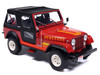 1983 Jeep Renegade Red with Stripes and Black Top 1/24 Diecast Model IXO Models U24RDC003