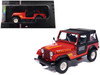 1983 Jeep Renegade Red with Stripes and Black Top 1/24 Diecast Model IXO Models U24RDC003