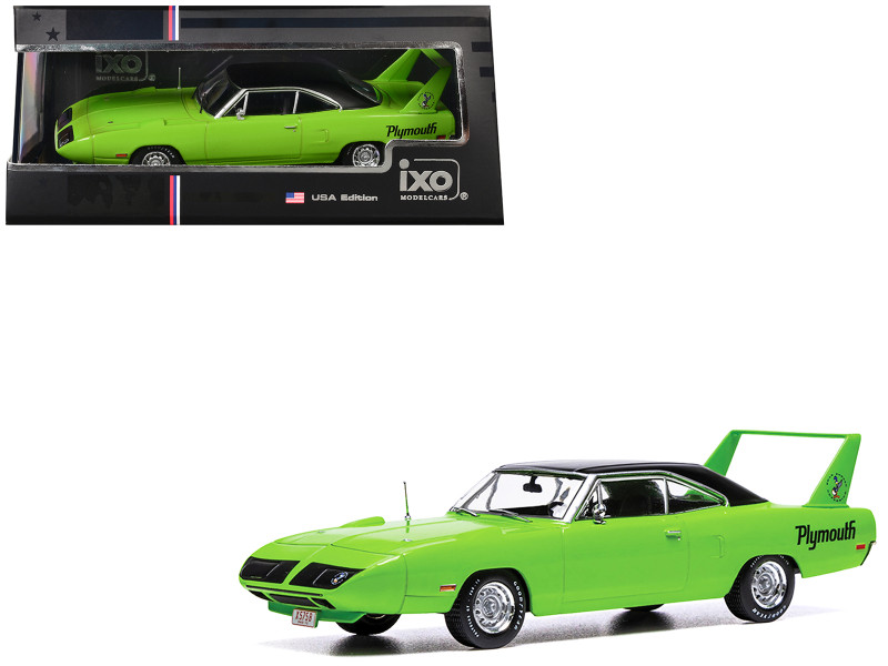 1970 Plymouth Road Runner Superbird Green with Black Vinyl Top 1/43 Diecast Model IXO Models U43RDC008