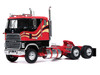 1985 Ford CL 9000 Truck Tractor Red and Black with Graphics 1/43 Diecast Model IXO Models U43TR003