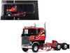 1985 Ford CL 9000 Truck Tractor Red and Black with Graphics 1/43 Diecast Model IXO Models U43TR003