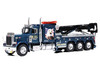 1980 Peterbilt 359 Wrecker Tow Truck XXL Towing and Recovery Blue Metallic with Graphics 1/43 Diecast Model IXO Models U43TTR001