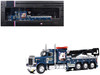 1980 Peterbilt 359 Wrecker Tow Truck XXL Towing and Recovery Blue Metallic with Graphics 1/43 Diecast Model IXO Models U43TTR001