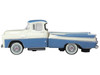 1957 Dodge D100 Sweptside Pickup Truck Ice Blue and Glacier White 1/87 (HO) Scale Diecast Model Car Oxford Diecast 87DP57005