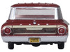 1964 Ford Country Station Wagon Squire Vintage Burgundy with Woodgrain Sides and White Interior 1/87 (HO) Scale Diecast Model Car Oxford Diecast 87FC64003