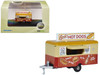 Mobile Trailer Bob s Hot Dogs Red and Yellow with Graphics 1/148 (N) Scale Diecast Model Car Oxford Diecast NTRAIL001