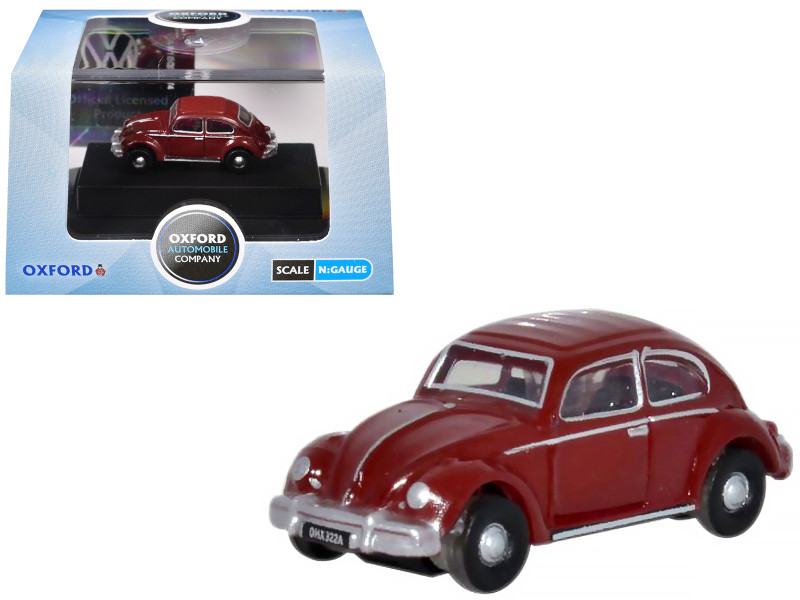 Volkswagen Beetle Ruby Red 1/148 (N) Scale Diecast Model Car Oxford Diecast NVWB002