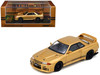 Nissan Skyline Top Secret BNR32 GT R 650R RHD Right Hand Drive Gold Metallic 1/64 Diecast Model Car Inno Models IN64-R32TS-650R