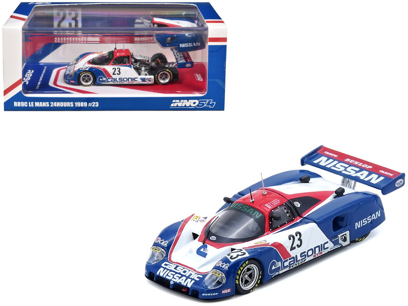Nissan R89C #23 Masahiro Hasemi Kazuyoshi Hoshino Toshio Suzuki 24 Hours of Le Mans 1989 1/64 Diecast Model Car Inno Models IN64-R89C-89LM23