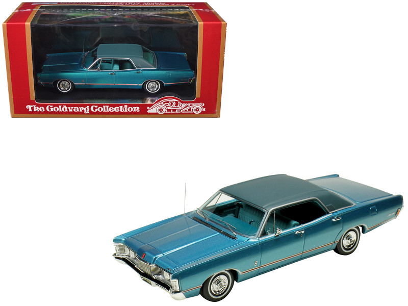 1968 Mercury Brougham Gulfstream Aqua Metallic with Blue Interior Limited Edition to 200 pieces Worldwide 1/43 Model Car Goldvarg Collection GC-085B