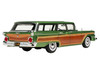 1959 Ford Country Squire Sherwood Green Metallic with Woodgrain Sides and Green Interior Limited Edition to 200 pieces Worldwide 1/43 Model Car Goldvarg Collection GC-091A