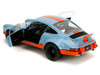 Porsche 911 RSR Gulf Oil Light Blue with Orange Stripes Pink Slips Series 1/18 Diecast Model Car Jada 36384