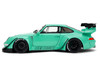 RWB Body Kit Kei Kishi Light Blue Pink Slips Series 1/18 Diecast Model Car Jada 36463