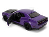 Dodge Challenger SRT Demon Purple Metallic with Matt Black Hood Pink Slips Series 1/18 Diecast Model Car Jada 36473