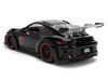Porsche 911 GT3 RS 992 Black with Silver Hood and Graphics and Darth Vader Figure Star Wars Franchise Hollywood Rides Series 1/24 Diecast Model Car Jada 36477
