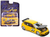 Pandem Civic EG6 RHD Right Hand Drive Mooneyes Yellow with Carbon Hood Enigma Exclusive Edition 1/64 Diecast Model Car PR64-PRE010