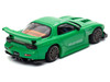 Mazda RX7 RE Amemiya Widebody RHD Right Hand Drive Green 1/64 Diecast Model Car Pop Race PR640244