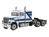 1978 Ford LTL 9000 Truck Tractor White with Blue Stripes 1/64 Diecast Model IXO Models 64TR011A