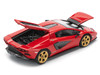Lamborghini Countach LPI 800 4 Red with Carbon Accents 1/64 Diecast Model Car Pop Race PR640259