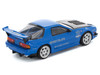Mazda RX7 FC3S RE Amemiya RHD Right Hand Drive Blue Metallic with Carbon Hood 1/64 Diecast Model Car Pop Race PR640290