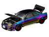 Nissan Skyline GT R R33 RHD Right Hand Drive Chameleon Chrome with Carbon Hood Vancouver Edition 1/64 Diecast Model Car Pop Race PR640425