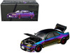 Nissan Skyline GT R R33 RHD Right Hand Drive Chameleon Chrome with Carbon Hood Vancouver Edition 1/64 Diecast Model Car Pop Race PR640425